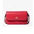 BOLSA MICHAEL KORS JET SET  TRANSVERSAL SMALL PEBBED LEATHER ROSA FRAMBOESA - Imagem 1