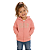 MOLETOM GAP FEMININO INFANTIL COM CAPUZ E ZIPER LOGO FLORAL ROSA - Imagem 1