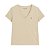 CAMISETA CASUAL TOMMY HILFIGER FEMININA BEJE CLARO - GOLA V - Imagem 2