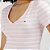 CAMISETA FEMININA TOMMY GOLA V -LISTRADA ROSA CLARO - Imagem 2