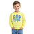 Moletom Infantil GAP Amarelo Neon Dinossauro Estampa Azul Original - Imagem 1