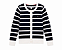 Cardigan Infantil Tommy Hilfiger Cable Knit Listrado Marinho - Imagem 2