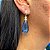 Brinco Banhado a ouro 18k de Zircônia Azul Safira 06. - Imagem 1