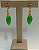 Brinco Banhado a ouro 18k de Frizita Verde Jade 07. - Imagem 3