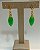 Brinco Banhado a ouro 18k de Frizita Verde Jade 07. - Imagem 2