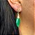 Brinco Banhado a ouro 18k de Frizita Verde Jade 07. - Imagem 1