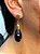 Brinco Banhado a ouro 18k de Onix 020. - Imagem 1