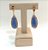 Brinco Banhado a ouro 18k de Quartzo Azul Jeans 025. - Imagem 3