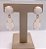Brinco Banhado a ouro 18k de Quartzo Branco 030. - Imagem 2