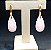 Brinco Banhado a ouro 18k de Quartzo Rosa Leitosa 038. - Imagem 1