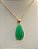 Pingente Banhado a ouro 18k de Pedra Frizita Verde Jade. - Imagem 2