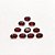 Granada Facetada Oval 10 Pedras 4x6 mm - Imagem 1