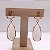 Brinco Banhado a ouro 18k de Quartzo Branco 058. - Imagem 3