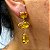 Brinco Banhado a ouro 18k de Citrino 059. - Imagem 1