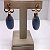 Brinco Banhado a ouro 18k de Quartzo Azul 067. - Imagem 3