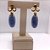 Brinco Banhado a ouro 18k de Quartzo Azul 067. - Imagem 2