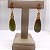 Brinco Banhado a ouro 18k de Turquesa Verde Natural 072. - Imagem 3