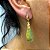 Brinco Banhado a ouro 18k de Turquesa Verde Natural 072. - Imagem 1