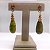 Brinco Banhado a ouro 18k de Turquesa Verde Natural 072. - Imagem 2