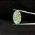 Turquesa Azul Oval Alongada 19x33 mm - Imagem 3