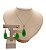 Colar E Brinco Banhado A Ouro 18k De Frizita Verde ML23 - Imagem 1