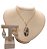 Colar E Brinco Banhado A Ouro 18k De Quartzo Grafite ML33 - Imagem 1
