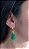 Colar E Brinco Banhado A Ouro 18k De Frizita Verde Claro ML49 - Imagem 3