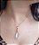 Colar E Brinco banhado Ouro 18k De Cristal Transparente ML50 - Imagem 4