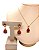 Colar E Brinco Banhado A Ouro 18k De Pedra Do Sol ML75 - Imagem 2
