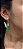 Colar E Brinco Banhado A Ouro 18k De Frizita Verde Claro ML78 - Imagem 3