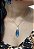 Colar E Brinco Banhado Ouro 18k De Zircônia Azul Escuro ML87 - Imagem 4