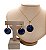 Conjunto Banhado A Ouro 18k De Quartzo Sodalita ML96 - Imagem 2
