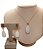 Colar E Brinco Banhado Ouro 18k Quartzo Branco Leitoso ML100 - Imagem 2
