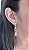 Colar E Brinco Banhado A Ouro 18k De Quartzo Rosa ML123 - Imagem 5