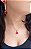 Colar E Brinco Banhado Ouro 18k De Zircônia Rosa Escuro ML128 - Imagem 3