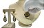 Colar e Brinco banhado a ouro 18k de Quartzo Fumê ML148 - Imagem 3