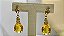 Colar e Brinco banhado a ouro 18k de Citrino. ML155 - Imagem 3