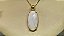 Colar e Brinco banhado a ouro 18k de Quartzo Branco. ML158 - Imagem 4