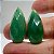 Quartzo Diverso Verde Facetado Gota Par 35x15 - Imagem 1