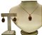 Colar e Brinco banhado a ouro 18k de Jaspe Policromo ML176 - Imagem 3