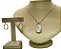 Colar e Brinco banhado a ouro 18k de Pedra Da Lua Opalina ML177 - Imagem 4
