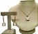 Colar e Brinco banhado a ouro 18k de Quartzo Branco Leitoso ML181 - Imagem 2