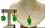 Colar e Brinco banhado a ouro 18k de Frizita Verde ML187 - Imagem 1