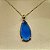 Colar e Brinco banhado a ouro 18k de Zircônia Azul ML 189 - Imagem 4