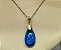 Colar e Brinco banhado a ouro 18k de Zircônia Azul  ML202 - Imagem 4