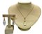 Colar e Brinco banhado a ouro 18k de Cristal ML206 - Imagem 1
