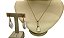 Colar e Brinco banhado a ouro 18k de Cristal ML206 - Imagem 2