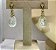 Colar e Brinco banhado a ouro 18k de Água Marinha Gota Lisa ML212 - Imagem 3