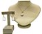 Colar e Brinco banhado a ouro 18k de Quartzo Branco ML216 - Imagem 2