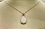Colar e Brinco banhado a ouro 18k de Quartzo Branco ML216 - Imagem 4